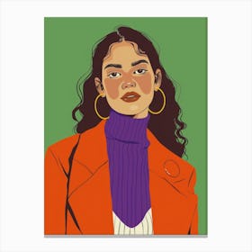 Illustration Of A Woman 20 Canvas Print