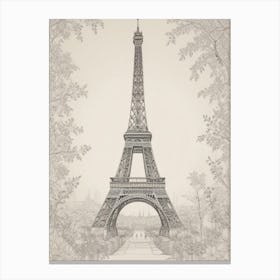 Paris Eiffel Tower 6 Canvas Print