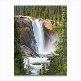 Grizzly Falls, United States Realistic Photograph (2) Canvas Print