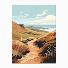 South West Coast Path England 2 Hiking Trail Landscape Canvas Print