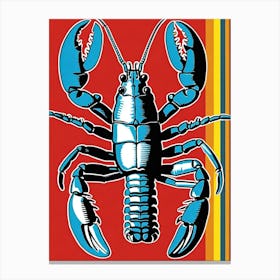 Lobster on red tabe Canvas Print