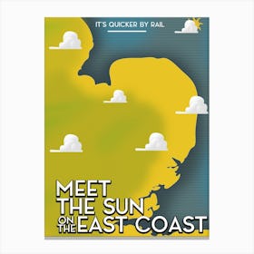 Meet The Sun On The East Coast Canvas Print