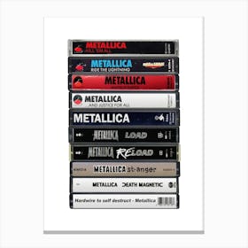 Metallica - Albums - Cassette Print Music Poster Canvas Print