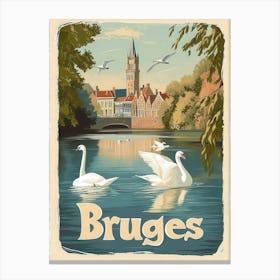 Aihrgdesign A Mid Century Modern Travel Poster For Bruges Sho 24b1dc98 22cd 4057 8137 7c47e6ba07cc 0 Canvas Print