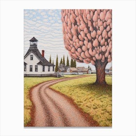 Fort Vancouver National Historic Site Fauvism Illustration 15 Canvas Print
