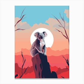 Koala at Sunset Canvas Print