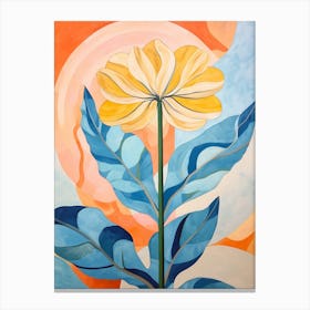 Calendula 2 Hilma Af Klint Inspired Pastel Flower Painting Canvas Print
