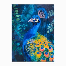 Peacock Pattern Painting 1 Canvas Print