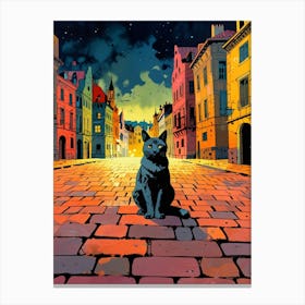 Cat In The City 2 Canvas Print