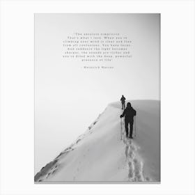 Inspiring Climbing Mountaineering  Canvas Print