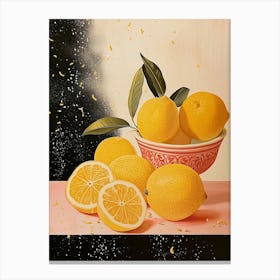 Art Deco Lemons 2 Canvas Print