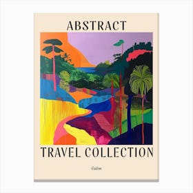 Abstract Travel Collection Poster Gabon 1 Canvas Print