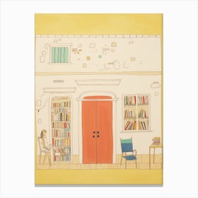 Paphos, Cyprus The Book Nook Pastel Colours 1 Canvas Print