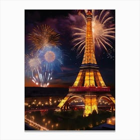 Fireworks Over The Eiffel Tower Leinwandbilder