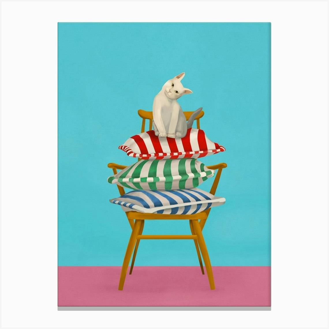 The Cushion Throne Canvas Print by Flow Line