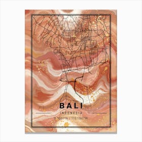 Bali Map Canvas Print