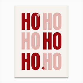 Ho Ho Ho Christmas Poster Canvas Print