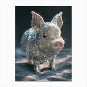 Diamonds Pig Canvas Print