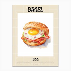 Egg Bagel 1 Canvas Print