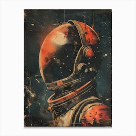 Beautiful Retro Astronaut 9 Canvas Print