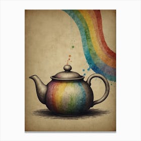 Rainbow Teapot 4 Canvas Print