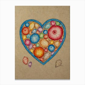 Heart Of Shells Canvas Print