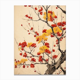 Akikusa Autumn Dandelion 1 Vintage Japanese Botanical Canvas Print