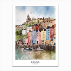 Bristol Watercolour Travel Poster 2 Canvas Print