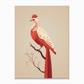 Minimalist Pheasant 2 Illustration Canvas Print