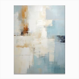 Teal And Beige Abstract Raw Painting 2 Canvas Print