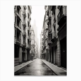 Bilbao, Spain, Black And White Old Photo 4 Canvas Print