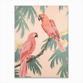 Vintage Japanese Inspired Bird Print Parrot 1 Canvas Print