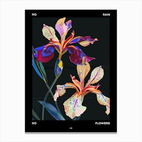 No Rain No Flowers Poster Iris 1 Canvas Print