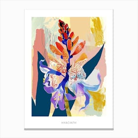 Colourful Flower Illustration Poster Hyacinth 1 Canvas Print