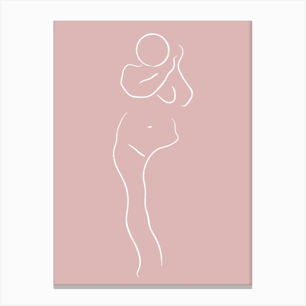 Standing Nude 5 Pink Art Print by Abigail Bromige-Smith - Fy