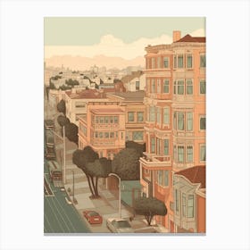San Francisco California United States Travel Illustration 7 Canvas Print