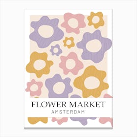 Flower Market Amsterdam Canvas Print