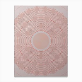 Geometric Abstract Glyph Circle Array in Tomato Red n.0245 Canvas Print