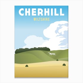 Cherhill Downs Wiltshire White Horse Calne Canvas Print