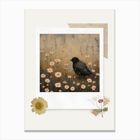 Scrapbook Bird Fairycore Painting 3 Canvas Print