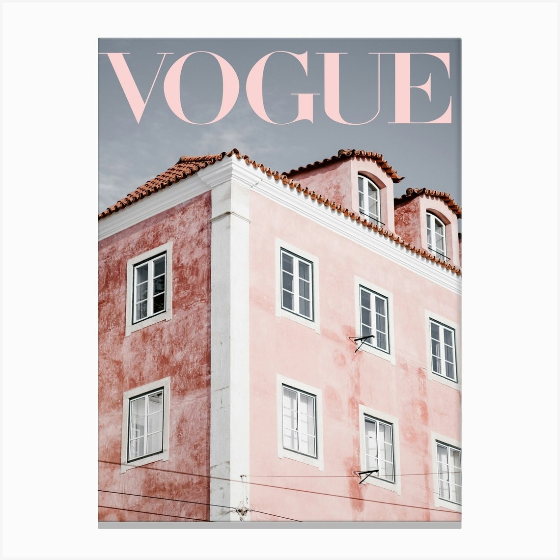 Vogue Magazine Pink Canvas Print by Lucent Art Shop