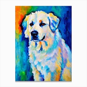 Great Pyrenees Fauvist Style dog Canvas Print