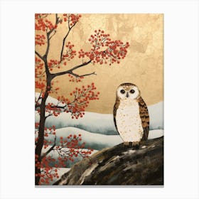Bird Illustration Owl 4 Canvas Print