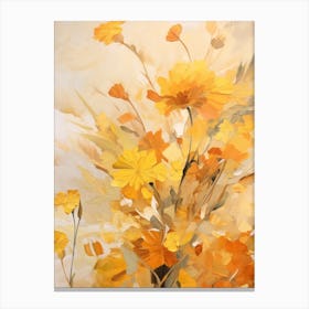 Fall Flower Painting Calendula 2 Canvas Print
