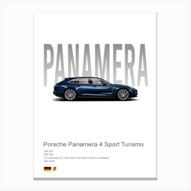 Panamera 4 Sport Turismo Porsche Canvas Print