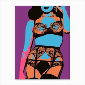 Abstract Geometric Sexy Woman (49) 1 Canvas Print