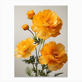 Yellow Carnations Canvas Print