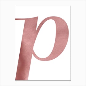 Pink p Canvas Print