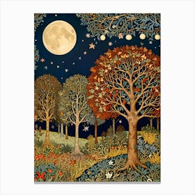 William Morris Moonlight In The Forest 21 Canvas Print