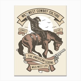 Wild West Cowboy Culture 1 Canvas Print